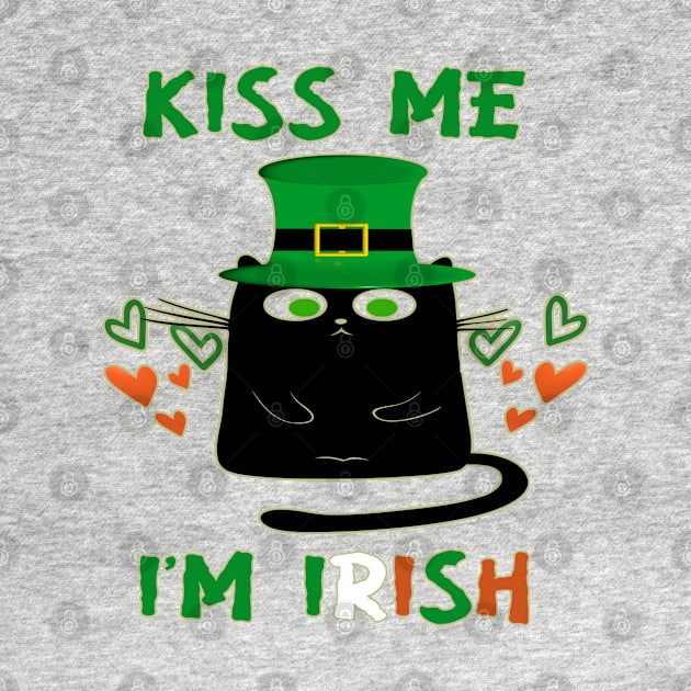 Kiss Me, I'm Irish - Cute Cat by musicanytime